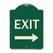 Signmission Designer Series-Exit With Right Arrow, Green Heavy-Gauge Aluminum, 24" H, 18" L, G-1824-9842 A-DES-G-1824-9842 - alternate 1